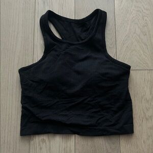 Lululemon Black Racerback Crop Top, 6